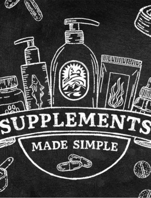 chalkboard illustration Supplements Made Simple