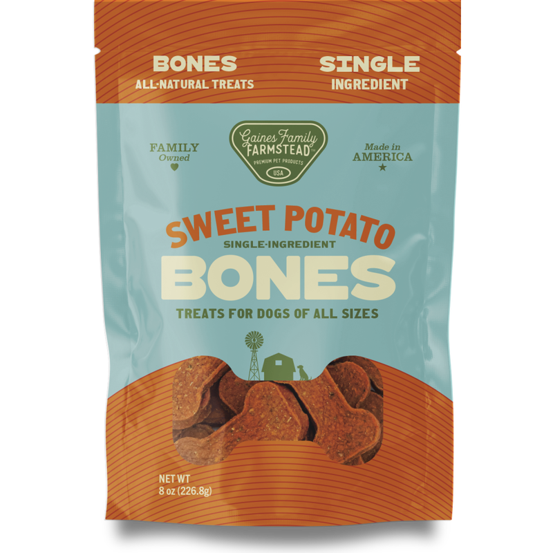 Gaines Family Farmstead Bones Dog Treats, Sweet Potato, 8-oz image number null