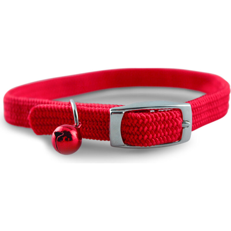 OmniPet Kool Kat Safety Stretch Nylon Cat Collar, Red image number null