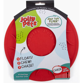 Jolly Pets Jolly Tuff Flyer Dog Toy, Red, 8.5-in