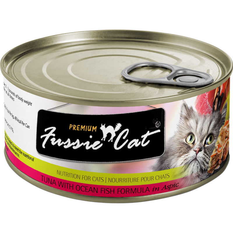 Fussie Cat Premium Canned Cat Food, Tuna & Ocean Fish image number null