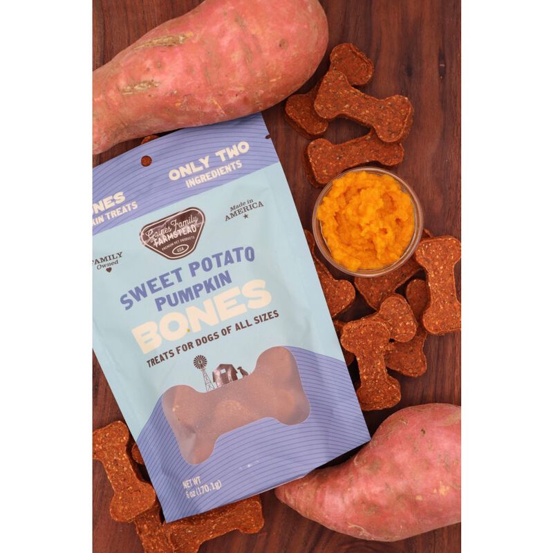 Gaines Family Farmstead Bones Dog Treats, Sweet Potato & Pumpkin, 6-oz image number null