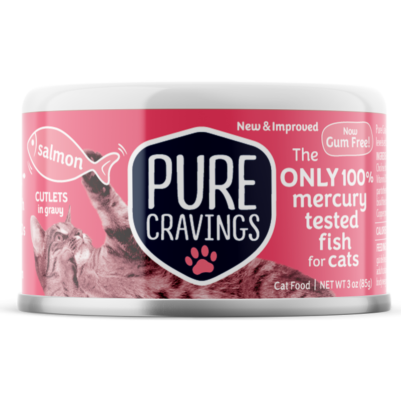 Pure Cravings Cutlets in Gravy Canned Cat Food, Salmon, 3-oz image number null