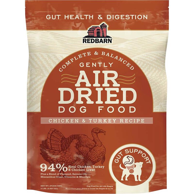 Redbarn Gut Health & Digestion Air-Dried Dog Food, Chicken & Turkey, 2-lb image number null