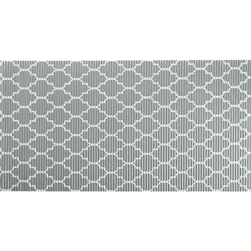 Time To Roar Original Ribbed Foam Cat Litter Box Mat, Grey Trellis image number null