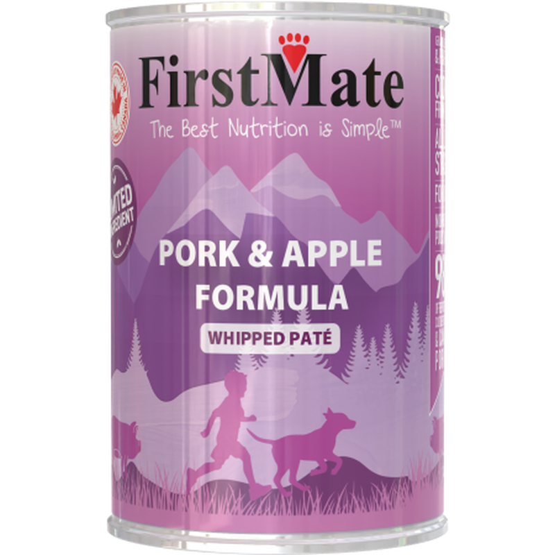 FirstMate Grain-Free Canned Dog Food, Pork & Apple, 12.2-oz image number null