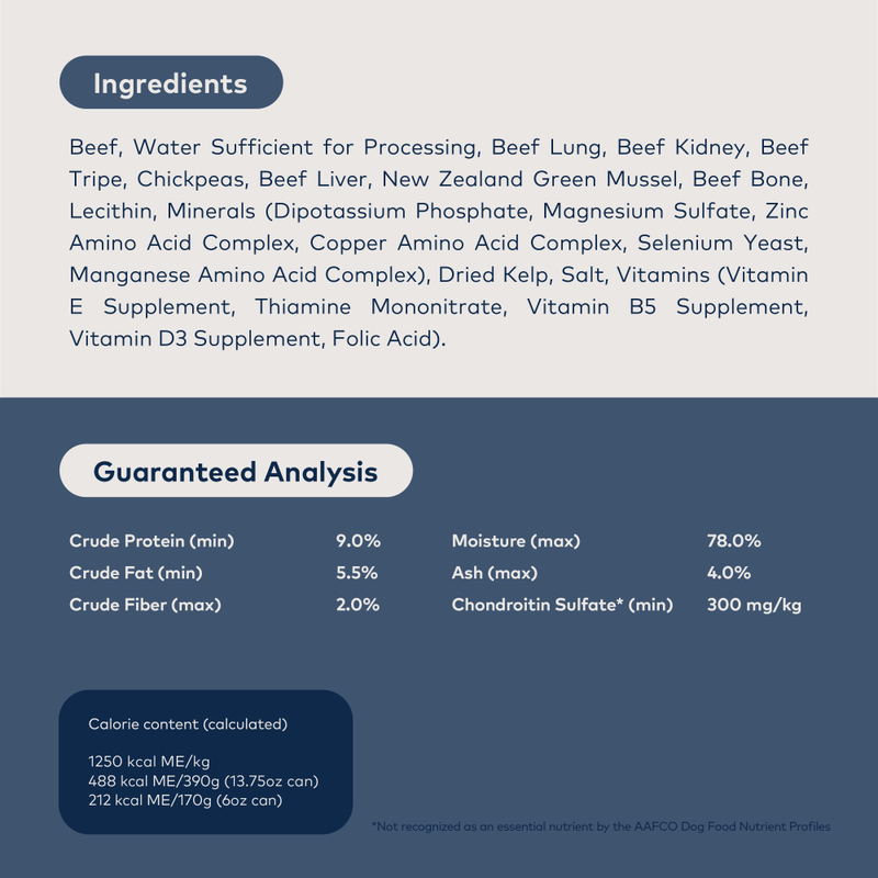 ZIWI Peak Original Series Canned Dog Food, Beef, 6-oz image number null