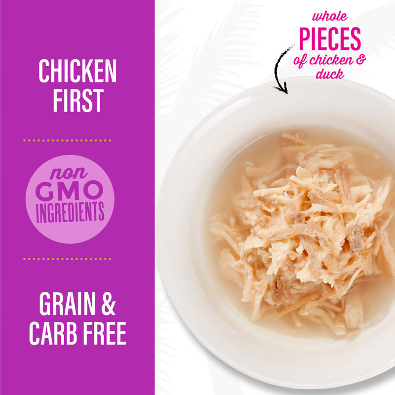 Tiki Cat Born Carnivore Complements Wet Cat Food Topper, Chicken & Duck, 2.1-oz image number null