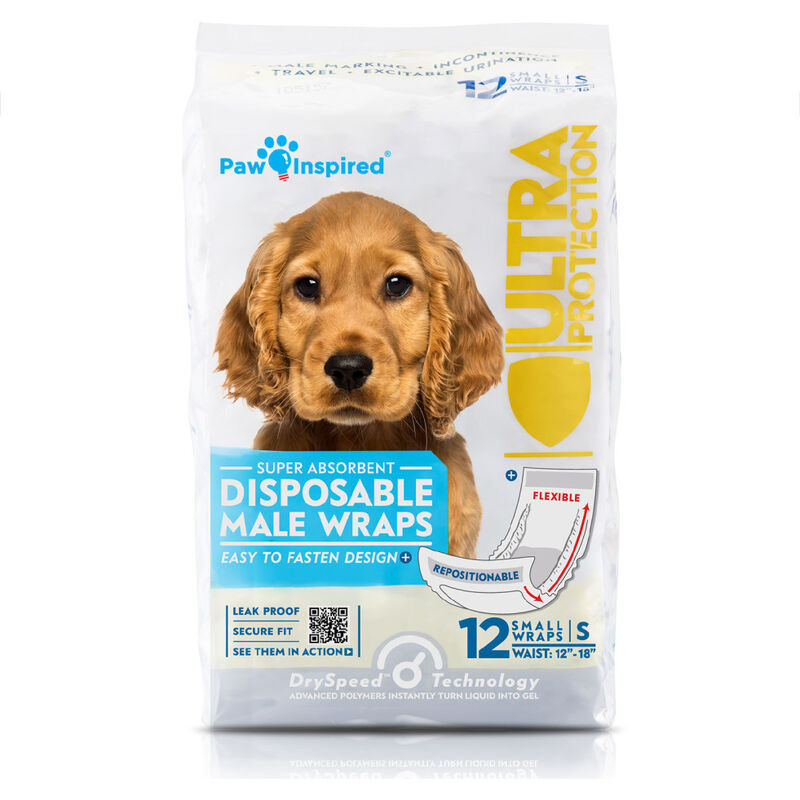 Paw Inspired Disposable Male Dog Wraps image number null