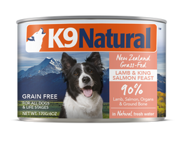 K9 Natural Canned Dog Food, Lamb & Salmon, 6-oz