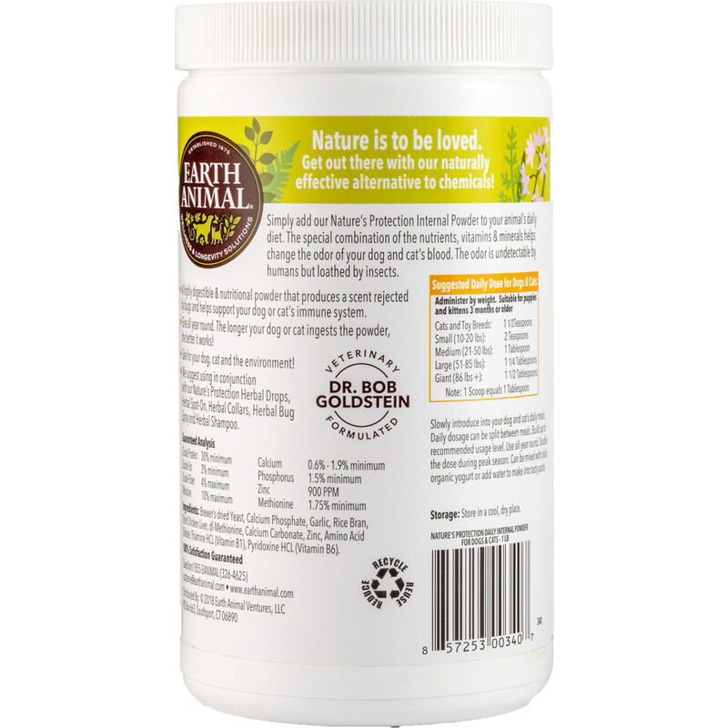 Earth Animal Nature's Protection Flea & Tick Daily Internal Powder Dog & Cat Supplement, 1-lb image number null