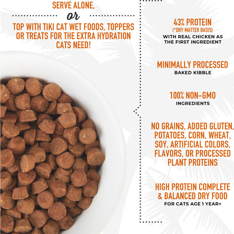 Tiki Cat Born Carnivore Dry Cat Food, High Protein, Chicken & Egg image number null