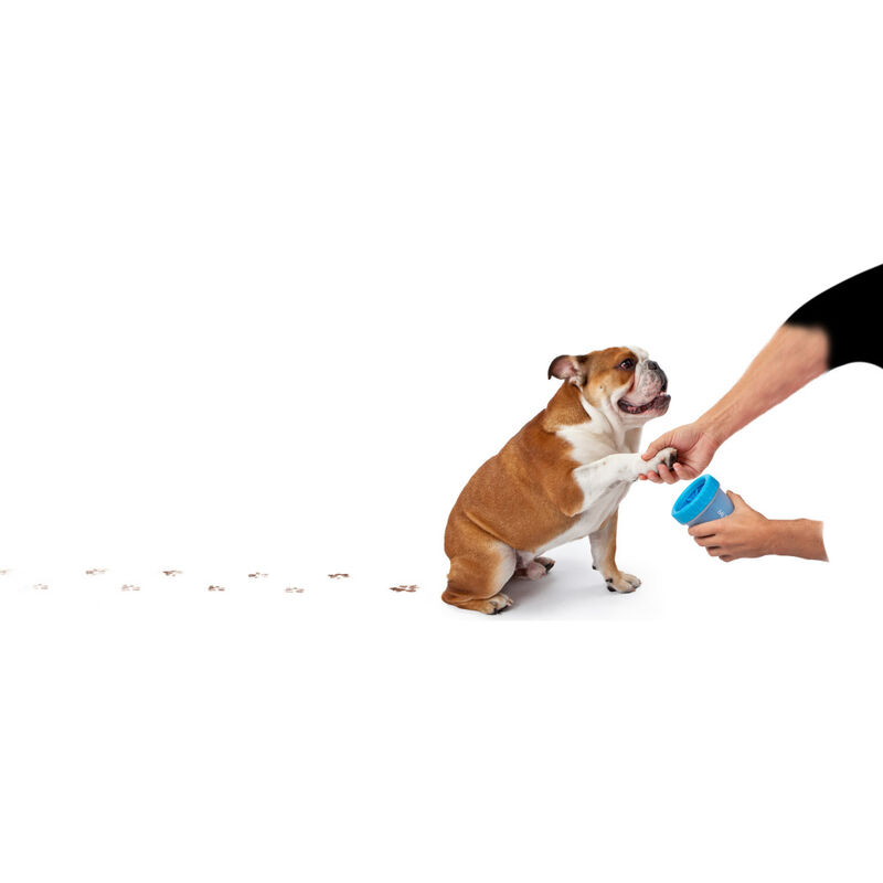 Dexas Popware for Pets MudBuster Portable Dog Paw Cleaner, Blue, Medium image number null
