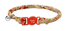 Coastal Round Cat Collar, Red Floral