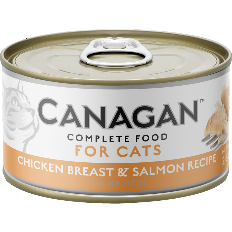 Canagan Grain-Free Canned Cat Food, Chicken & Salmon, 2.64-oz image number null