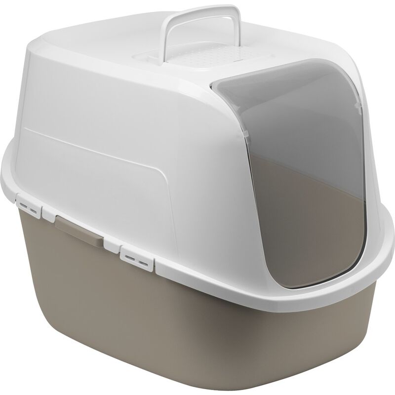 Moderna Amerix Hooded Cat Litter Box, Warm Grey image number null