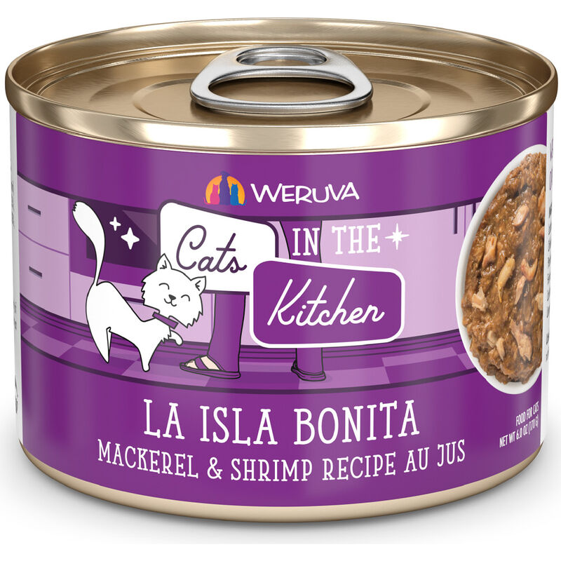 Cats in the Kitchen Originals Canned Cat Food, La Isla Bonita, Mackerel & Shrimp, 6-oz image number null