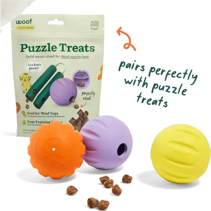 Woof Forager Flyball Dog Toy, Lavender image number null