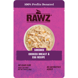 Rawz Shredded Wet Cat Food, Chicken Breast & Egg