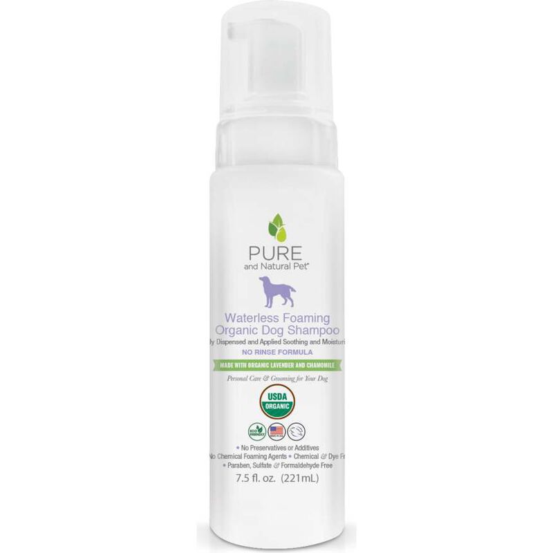 Pure and Natural Pet Waterless Foaming Organic Dog Shampoo, 7.5-oz image number null