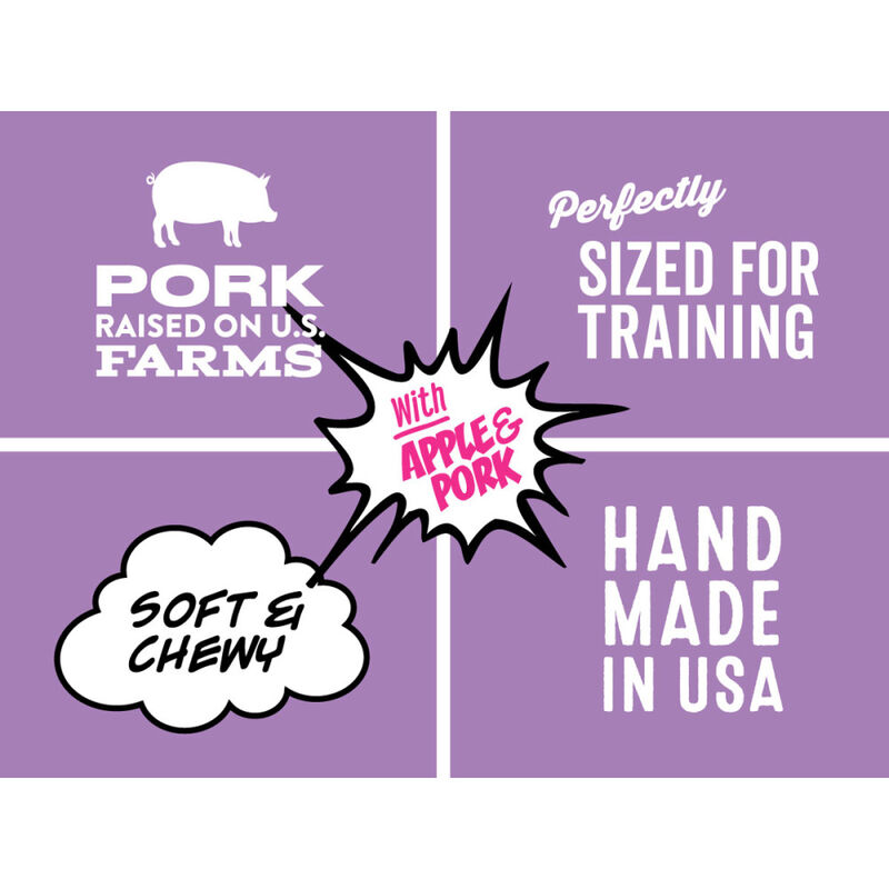Polka Dog Wonder Nuggets Soft and Chewy Dog Training Treats, Pork & Apple, 10-oz image number null