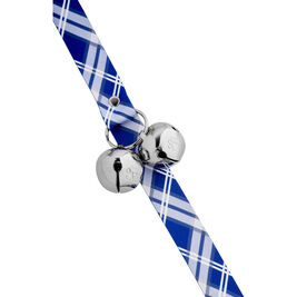 PoochieBells Dog Housetraining Doorbell, Double-Sided, Plaid Starry Night