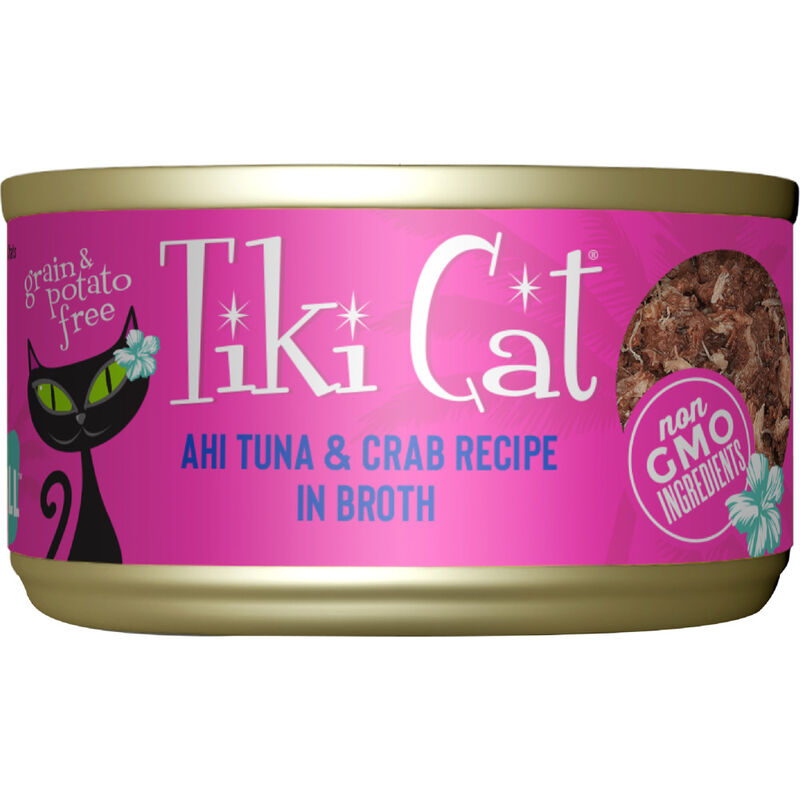 Tiki Cat Grill Canned Cat Food, Ahi Tuna & Crab, 2.8-oz image number null