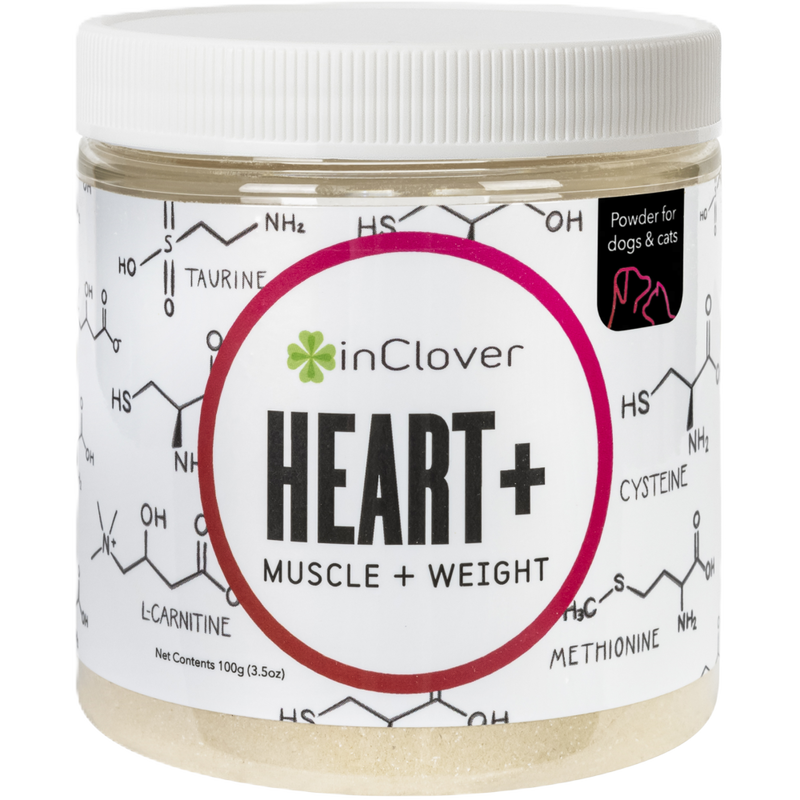 InClover Powder Dog & Cat Supplement, Heart+, Muscle + Weight, 100-g image number null