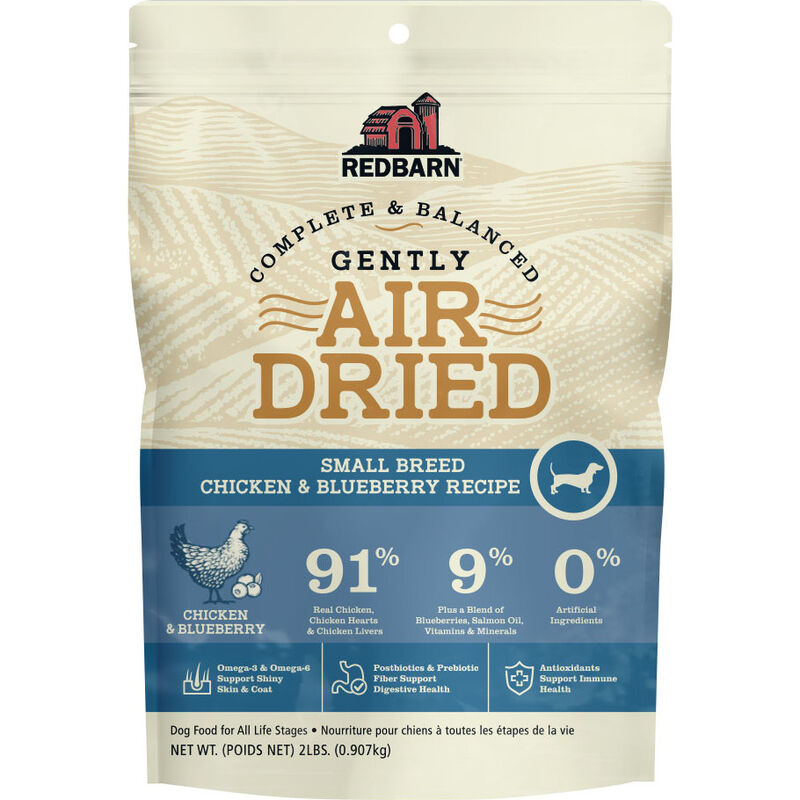 Redbarn Air-Dried Dog Food, Small Breed, Chicken & Blueberry, 2-lb image number null