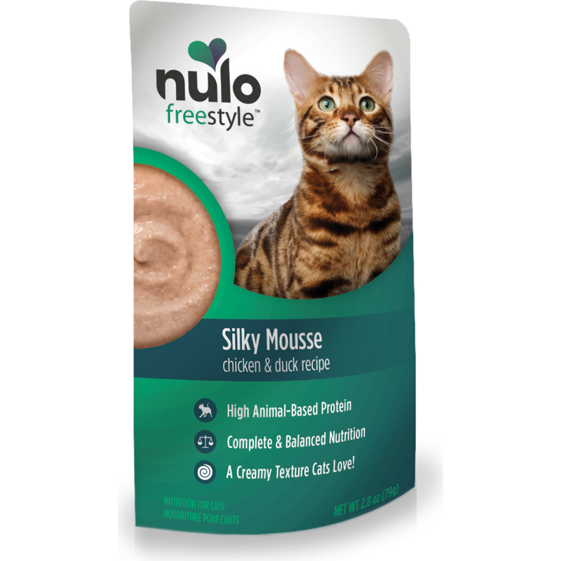 Nulo Freestyle Grain-Free Wet Cat Food, Silky Mousse, Chicken & Duck, 2.8-oz image number null