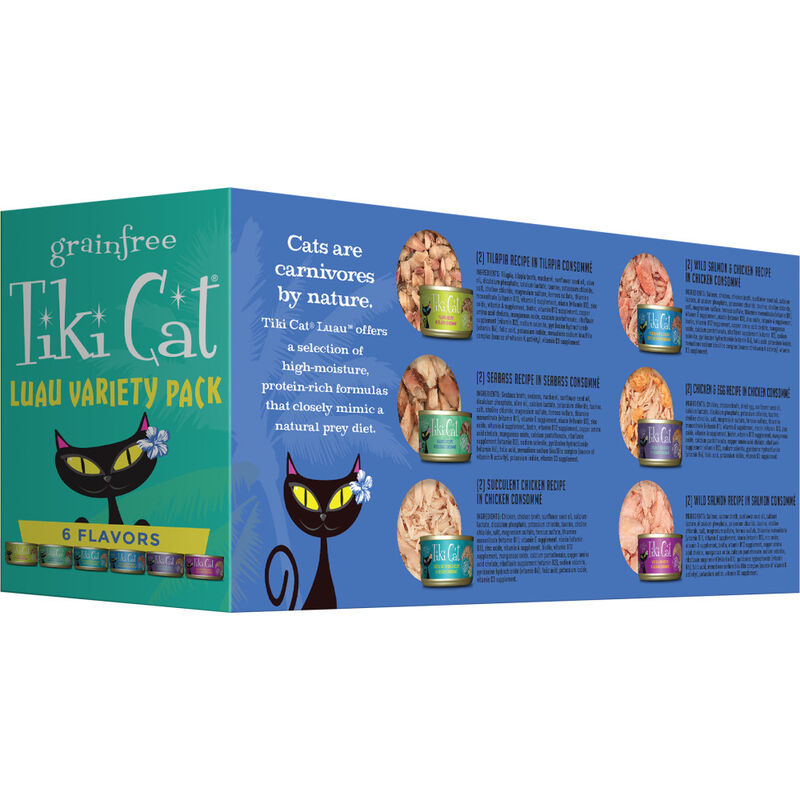 Tiki Cat Luau Canned Cat Food, Variety Pack, 2.8-oz, 12-pack image number null