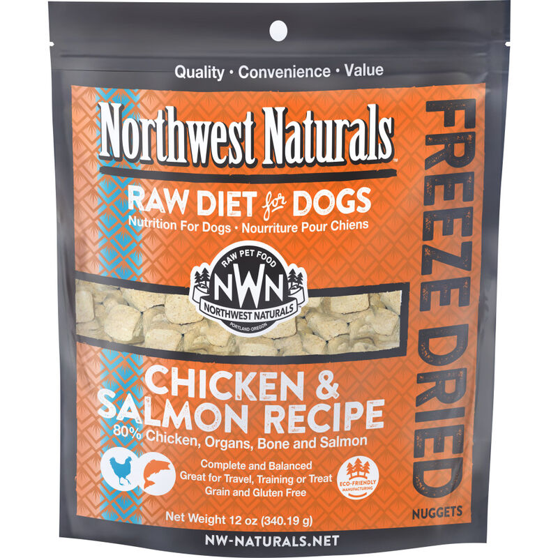 Northwest Naturals Raw Freeze-Dried Dog Food, Nuggets, Chicken & Salmon image number null