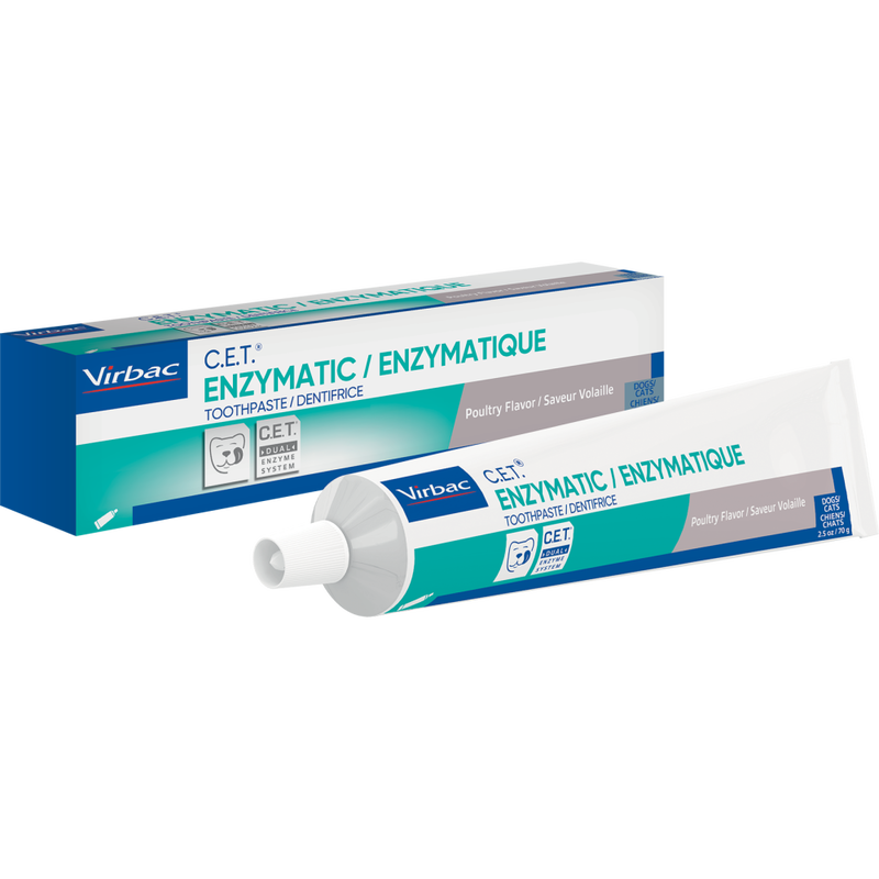 Virbac C.E.T. Enzymatic Dog & Cat Toothpaste, Poultry Flavor, 70-g image number null