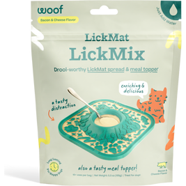Woof LickMix Spread & Pet Meal Topper, Bacon & Cheese, 5.5-oz
