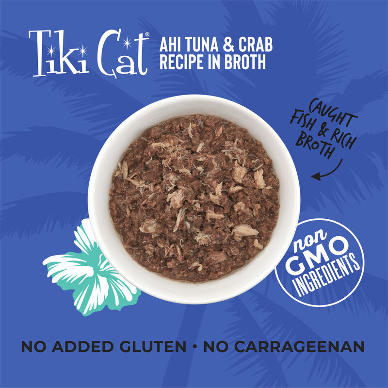 Tiki Cat Grill Canned Cat Food, Ahi Tuna & Crab, 2.8-oz image number null