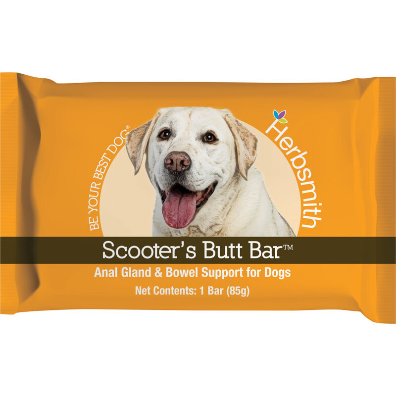 Herbsmith Scooter&rsquo;s Butt Bar Anal Gland & Bowel Support Dog Supplement, 85-g image number null