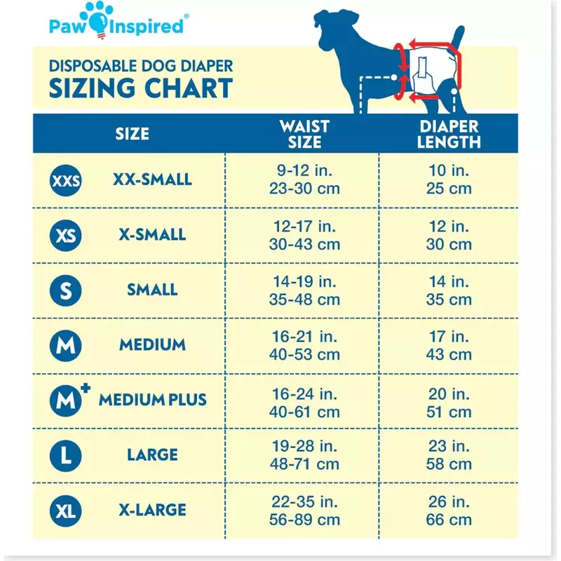 Paw Inspired Disposable Dog Diapers image number null