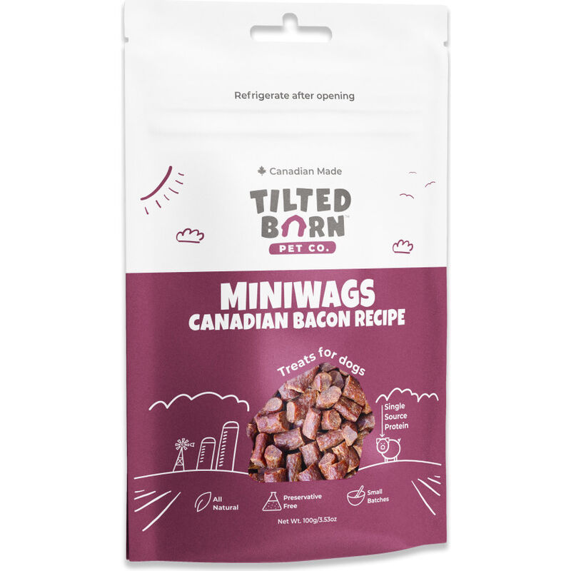 Tilted Barn Miniwags Dog Treats, Canadian Bacon, 3.5-oz image number null