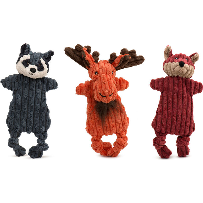 Hugglehounds HuggleFlatties Dog Toy, Small, Woodland Assortment image number null