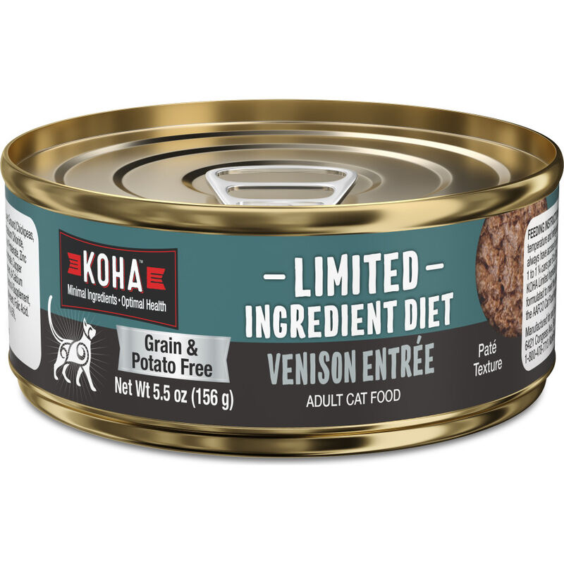 Koha Limited Ingredient Diet Pate Canned Cat Food, Venison, 5.5-oz image number null