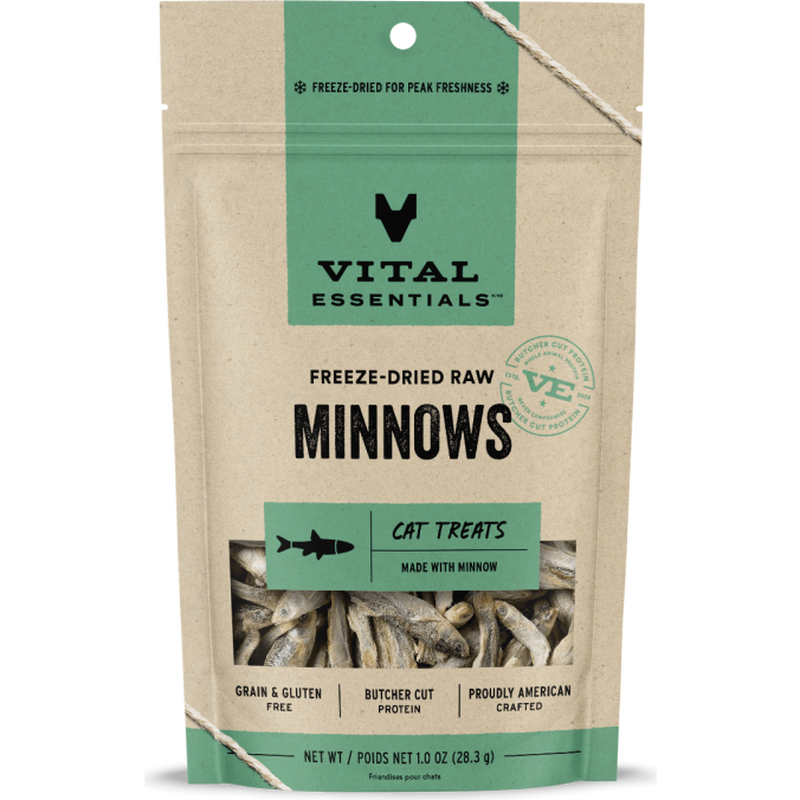Vital Essentials Raw Freeze-Dried Cat Treats, Minnows, 1-oz image number null