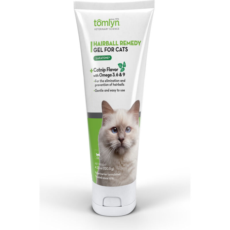 Tomlyn Laxatone Hairball Remedy Gel Cat Supplement, Catnip Flavor, 4.25-oz image number null