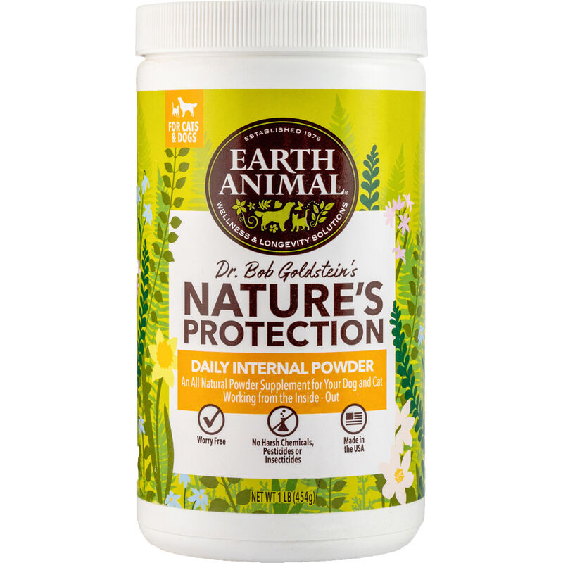Earth Animal Nature's Protection Flea & Tick Daily Internal Powder Dog & Cat Supplement, 1-lb image number null