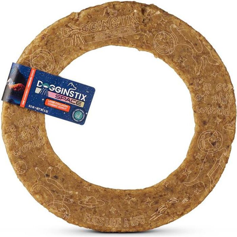 Dogginstix Dog Chews, Lamb Collagen, Cosmic Donut, 12-in image number null