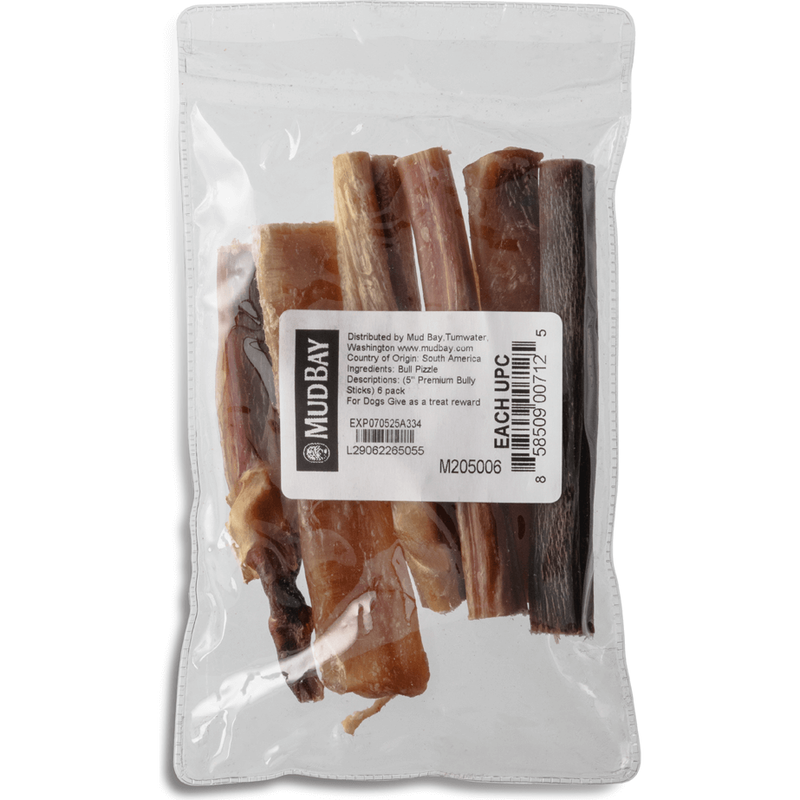 Mud Bay Bully Stick Dog Treats, 5-in, 6-Pack image number null