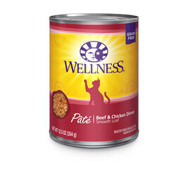 Wellness Complete Health Pate Canned Cat Food, Beef & Chicken