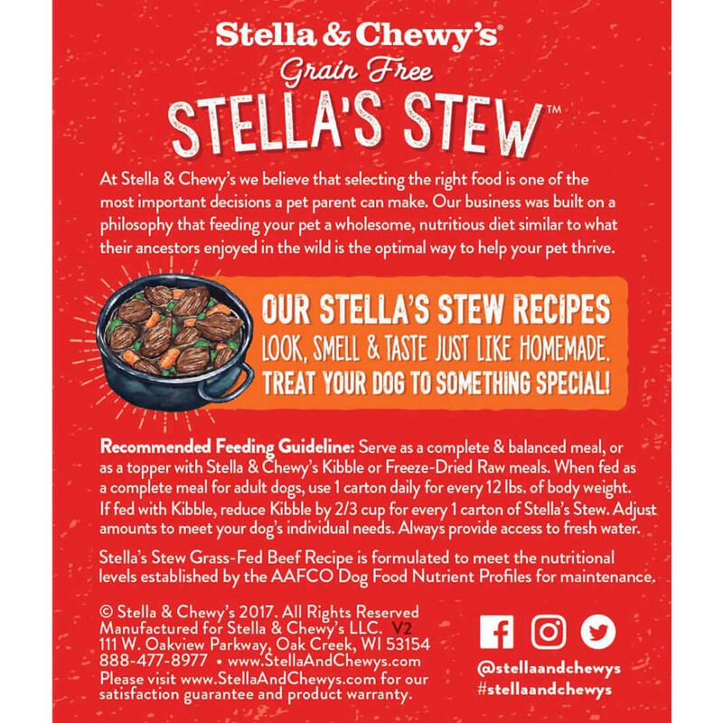 Stella & Chewy's Stella's Stew Wet Dog Food, Grass-Fed Beef, 11-oz image number null