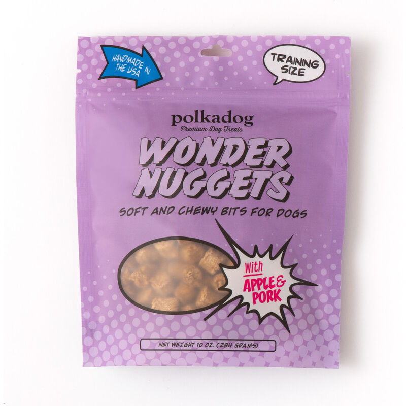 Polka Dog Wonder Nuggets Soft and Chewy Dog Training Treats, Pork & Apple, 10-oz image number null