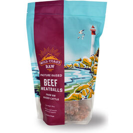 Wild Coast Raw Frozen Dog Food, Meatballs, Beef
