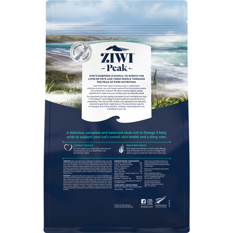 ZIWI Peak Steam & Dried Cat Food, South Pacific Fish image number null
